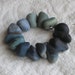 14 Natural Slag Sea Glass Beads Side Drilled 2mm holes Supplies (1346)