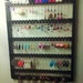 Jewelry Organizer, Earring Holder, 7 Necklace Pegs, 90-180 Pairs, Maple, Black Cabinet Grade Paint, Boutique Quality & Design, Ready To Ship
