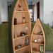 6 Foot Handcrafted Wood Row Boat Bookshelf Bookcase shelve