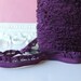5 Yards (3/8" Inch Ruflle Elastic Lace) Eggplant