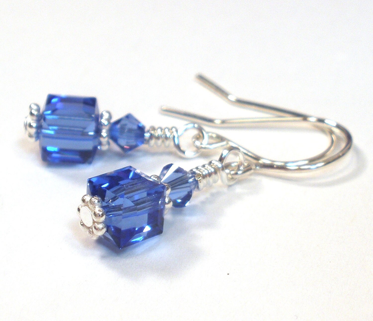 September Birthstone Earrings Sapphire Blue by designsbylaurie