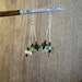 Forest triple dangle sea glass earrings