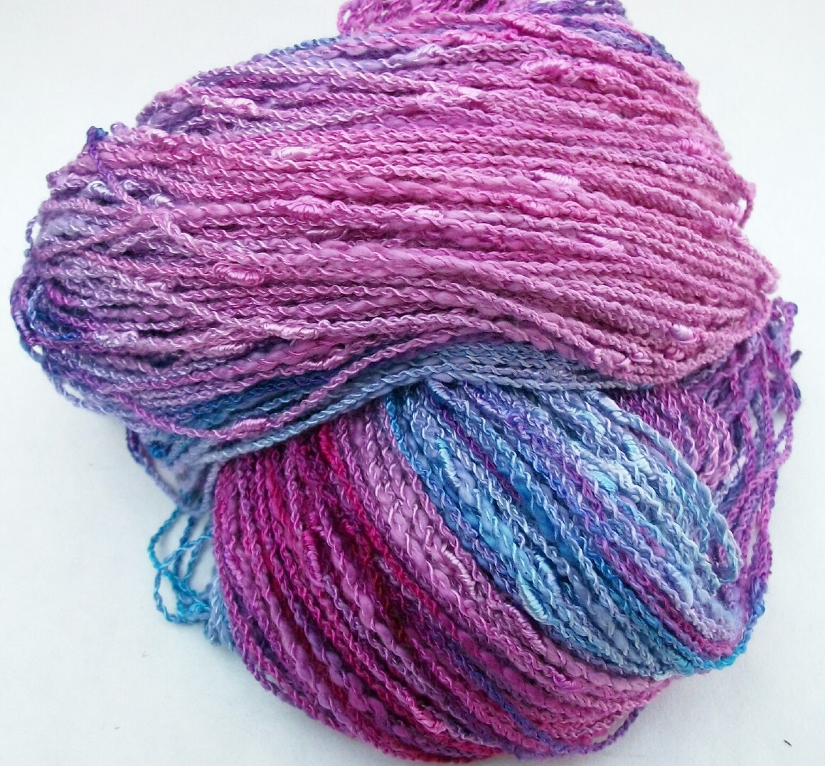 Hand dyed cotton bamboo seed yarn. Purple rain.Reserved for