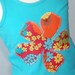 City Blossoms Girl's Medium 7 8 TWEEN Applique Tank....ShereeAtelier New Boutique Custom
