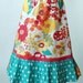 Easter Spring 2012 White City Blossoms Girl's A-Line Ruffle Twirl Skirt Size Medium 7 8 9 from ShereesAtelier Boutique Custom