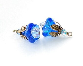 Royal Blue Blossom Charms