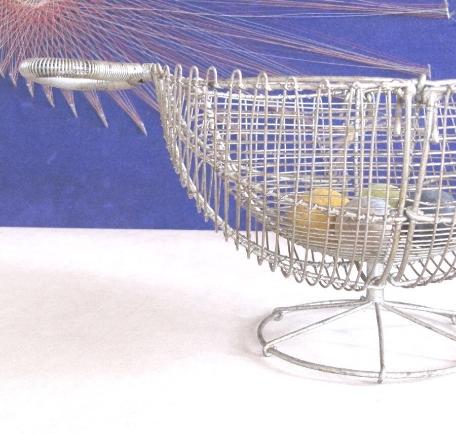 Vintage Wire Salad Spinner Basket