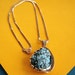 Vintage Big Chunk of Turquoise and Sterling Necklace Pendant