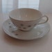 1960s Midcentury Puff Ball Flower Tea Cup and Saucer Set by Creative