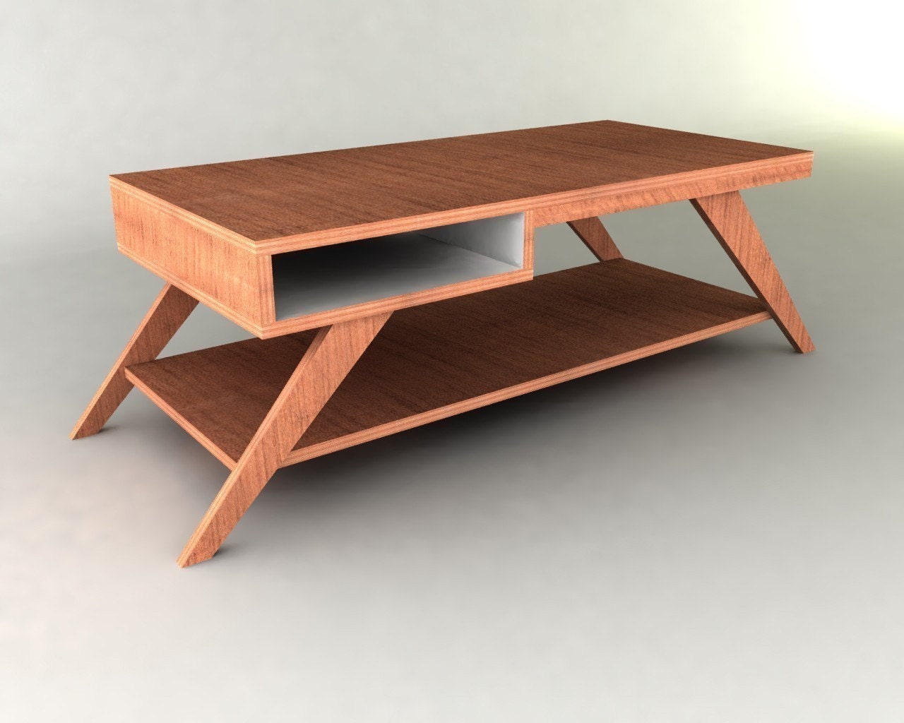 Retro Modern Eames-style Coffee Table Furniture Plan