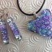 Waterlily Heart, Fused Glass Jewelry Handmade in North Carolina