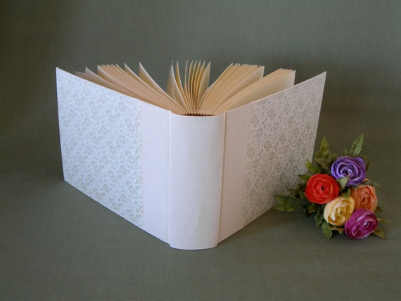 Photo album 6x8 50 pages ivory brocade by PeregrineArtsBindery