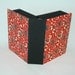 Clamshell photo box- (5x7x2) red and black peony Japanese chiyogami