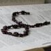 Vintage Very Dark Red Garnet Choker Necklace - 14"