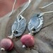 fine silver blossom earrings with coral beads