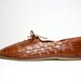 VTG 80's Woven Leather Lace Up Huarache Oxfords 9.5