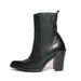 VTG Black Leather Chunk Heel Modern Chelsea Riding Ankle Boot 8