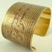 Frankenstein The Modern Prometheus by Mary Shelley Gothic Horror English Literary Brass Cuff Bracelet