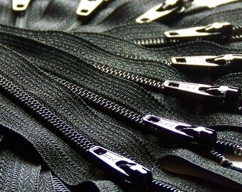 Ykk Zippers SALE (25) 9,10, or 11 Inch Black Color 580