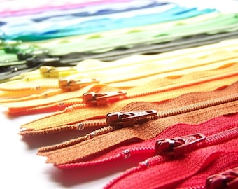 Special Price- 50 Assorted YKK All Purpose Zippers- Available in 3,4,5,6,7,8,9,10,12,14,16,18,20 and 22 Inches