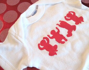 OHIO Babies- White and Red Baby Onesie Newborn, 6 months, 12 months and 18 months