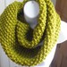 Knit Cowl - The Sleeper Cowl - LEMONGRASS - Ready to Ship - Hand Knit Cowl Green