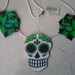 Inked Soul sugar skull and roses necklace