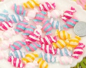 10mm Tiny Wrapped Candy Resin Cabochons - 10 pc set