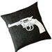 SALE Vintage Colt Revolver white on black bull denim 18 inch