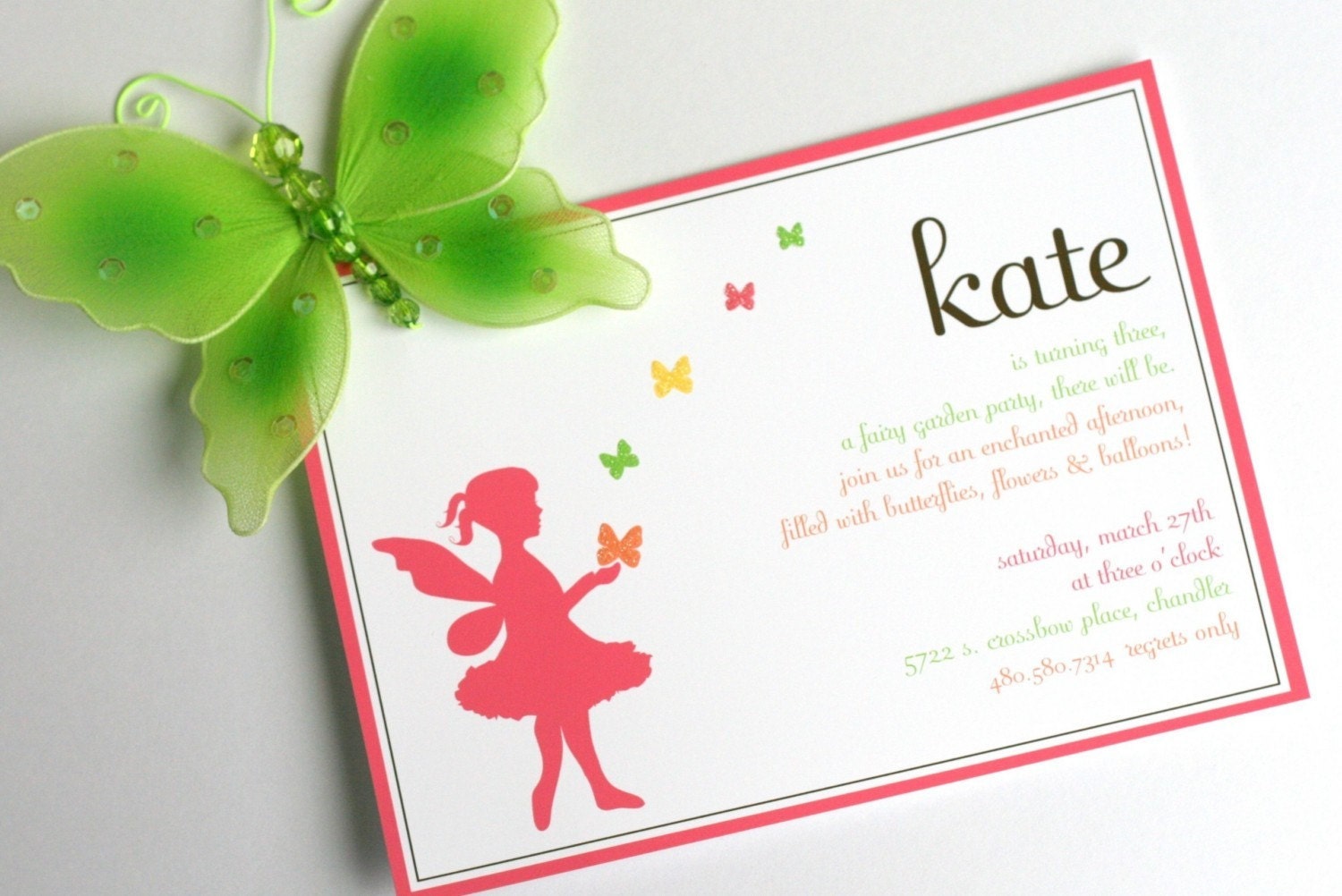 Fairy Themed Party Invitations 3