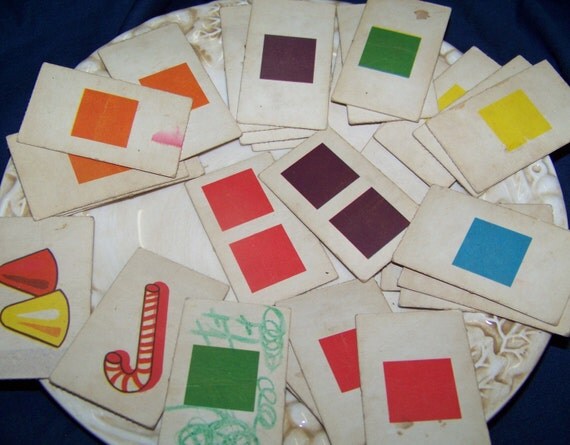 Vintage CANDYLAND Color Squares Game Cards FREE SHIPPING