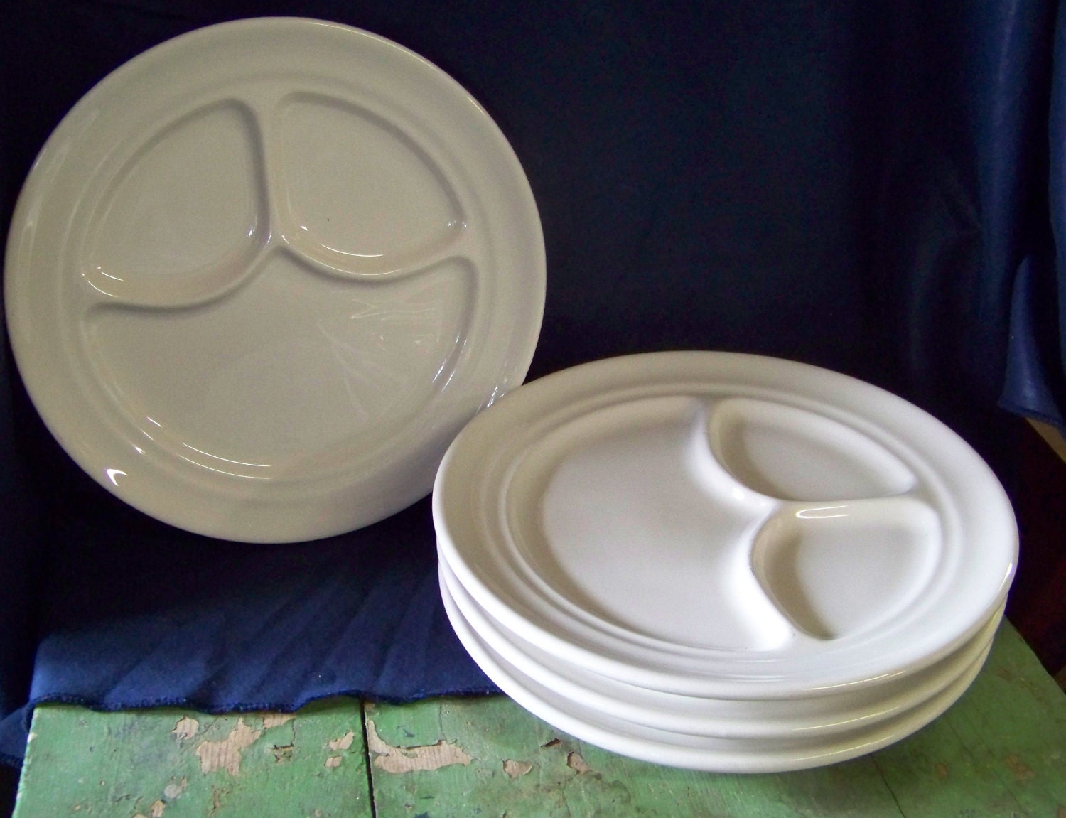 4 Vintage Buffalo China Divided Plates by AlloftheAbove on Etsy