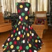 80's Victor Costa Polka Dot Party Dress