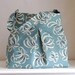 Blue Ribbon Floral Pleated Hobo 42 - READY TO SHIP