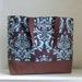 Brown & Blue Damask XL Extra Large BIG Tote Bag / Beach Bag - Ready to Ship