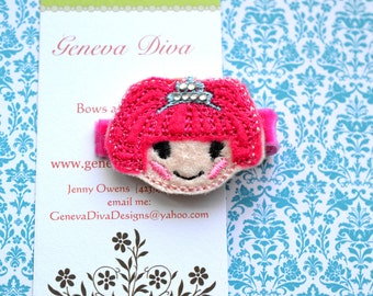 NEW....Lala Princess Embroidered Felt Hairclip