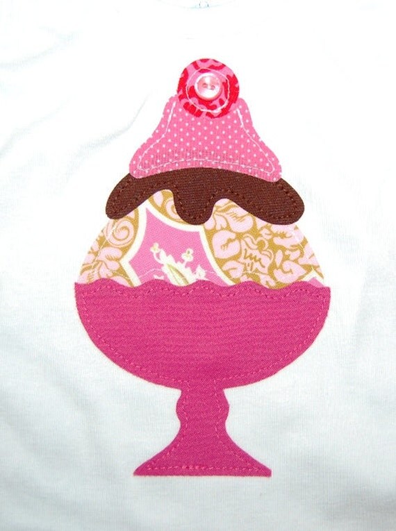 Ice Cream Sundae Birthday Shirt ... Girls Ice Cream Sundae tee done in Pinks and Browns Il_570xn