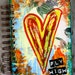 Fly High - One of a Kind 5"x7" Lined Paper Mixed Media Journal - Notebook