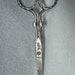 19thC Cut Steel Sewing Scissors with Leaf Motif
