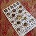 Vintage Buttons on Vintage Bingo Card
