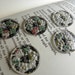 Shabby Vintage Painted Glass Buttons