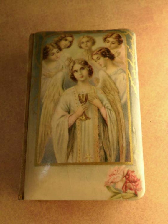 Items similar to Vintage Celluloid child's prayer book catholic missal ...