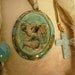 French Chic Goddess necklace Cross of the sea nymph with fairy wings