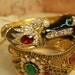 reserved for Jul Vintage Jeweled Horse head bracelet loaded with stones