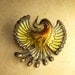 reserved for Dav VIntage David ANdersen Enamel peacock brooch signed