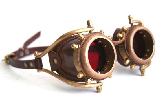 Steampunk Solid Brass Goggles Anatoray Volunteer S By Mannandco