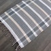 Rag Rug in Gray White and Light Creamy Yellow
