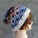 Upcycled Double Diamonds - Slouchy Beanie - 2012 Beach Collection - READY to SHIP