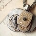 The Owl's Clock - Unisex Necklace, Steampunk Necklace, Gear Necklace, Silver Necklace