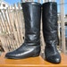 70s BLACK Shearling Lined Boots, size 7 1/2